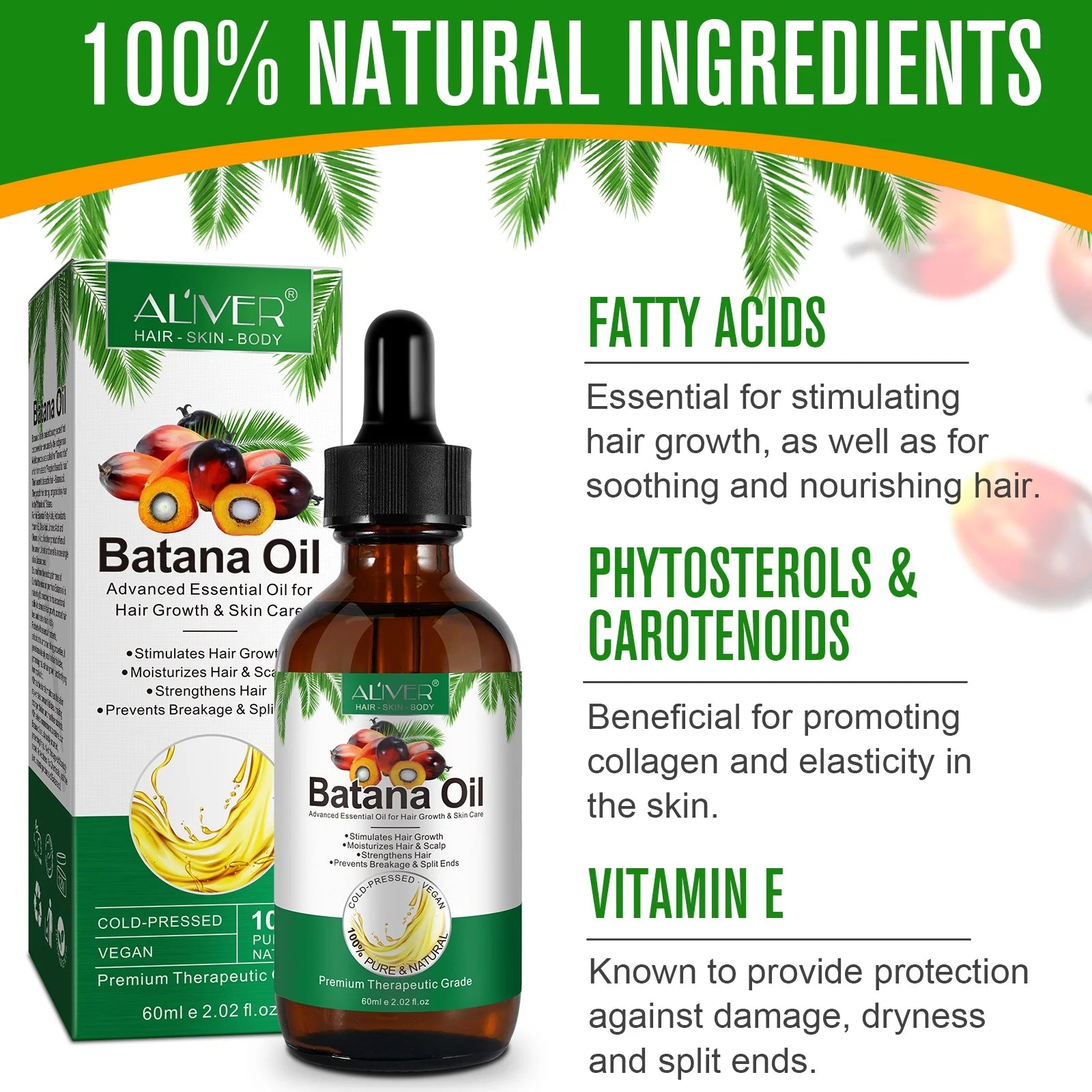 Batana Oil for Hair & Skin Care,100% Pure & Natural Batana Oil & Raw Batana Oil Hair Mask Set for Nourish & Moisturize Hair and Scalp