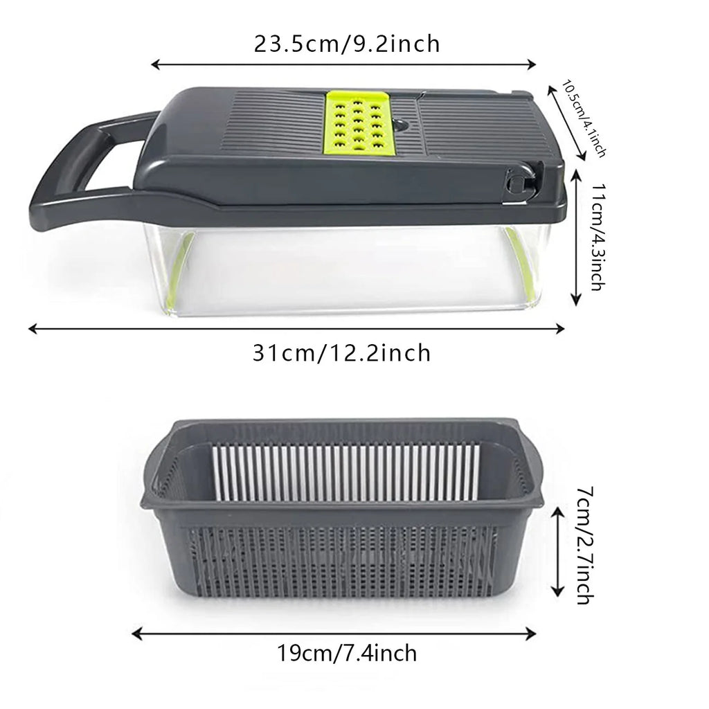 15 in 1 Vegetable Chopper Fruit Cutter Food Onion Veggie Dicer Slicer Peeler Kitchen