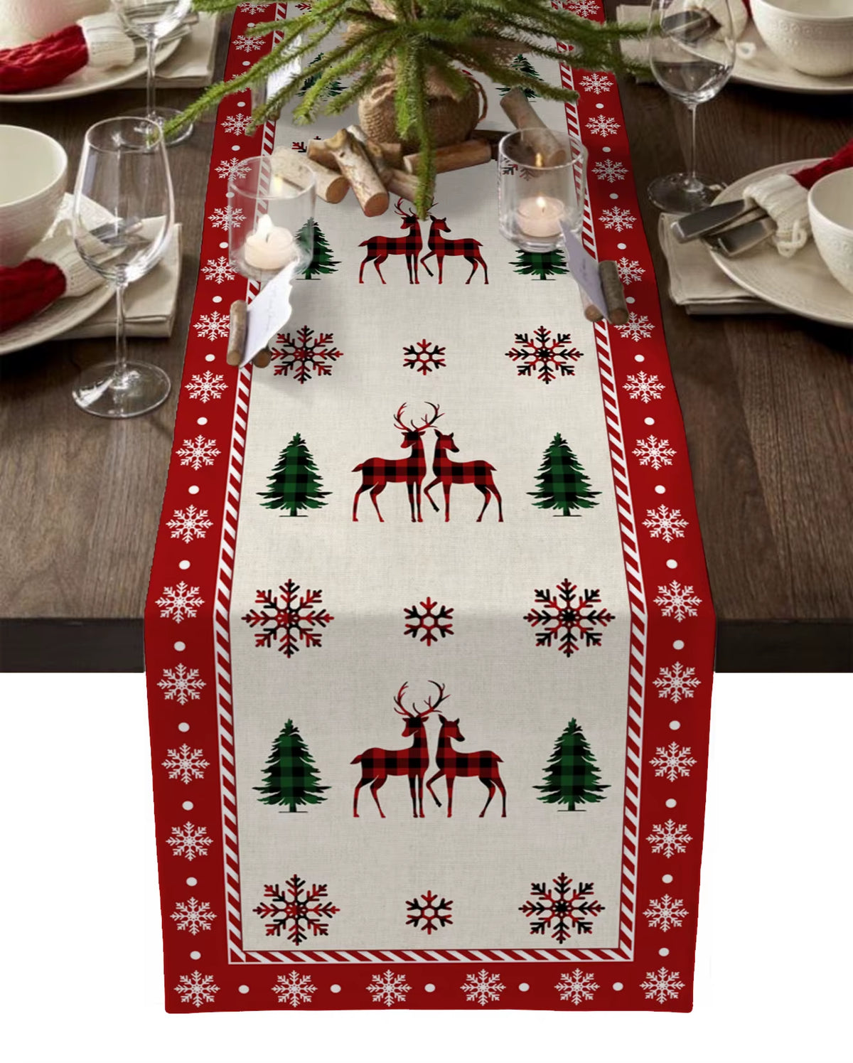 Christmas Table Runner for Weddings and Decor