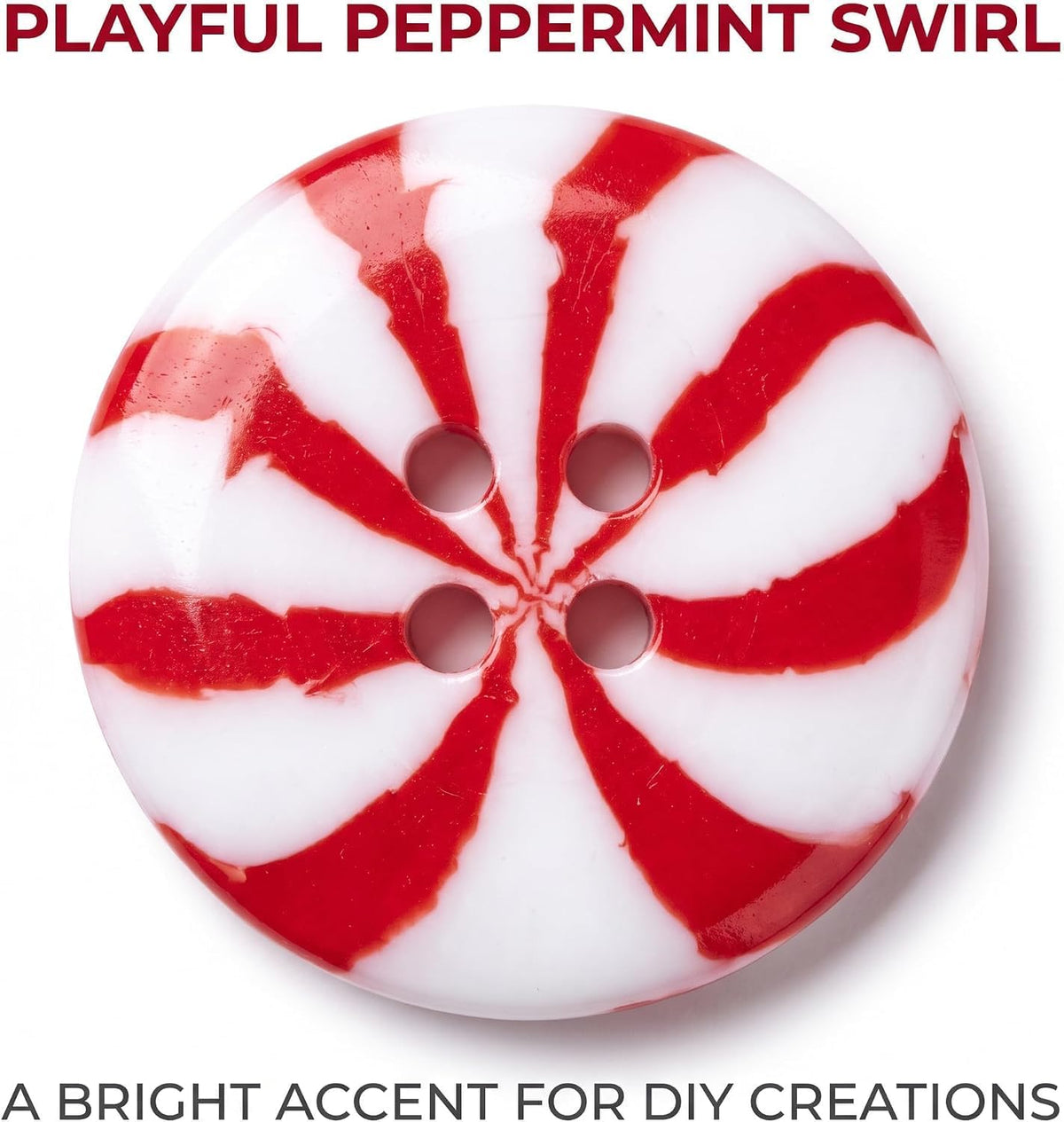 50 Pcs Red White Resin Christmas Xmas Sewing Buttons round Sewing Buttons Craft Decorative for Clothing, Fasteners, Buttons, Decorations