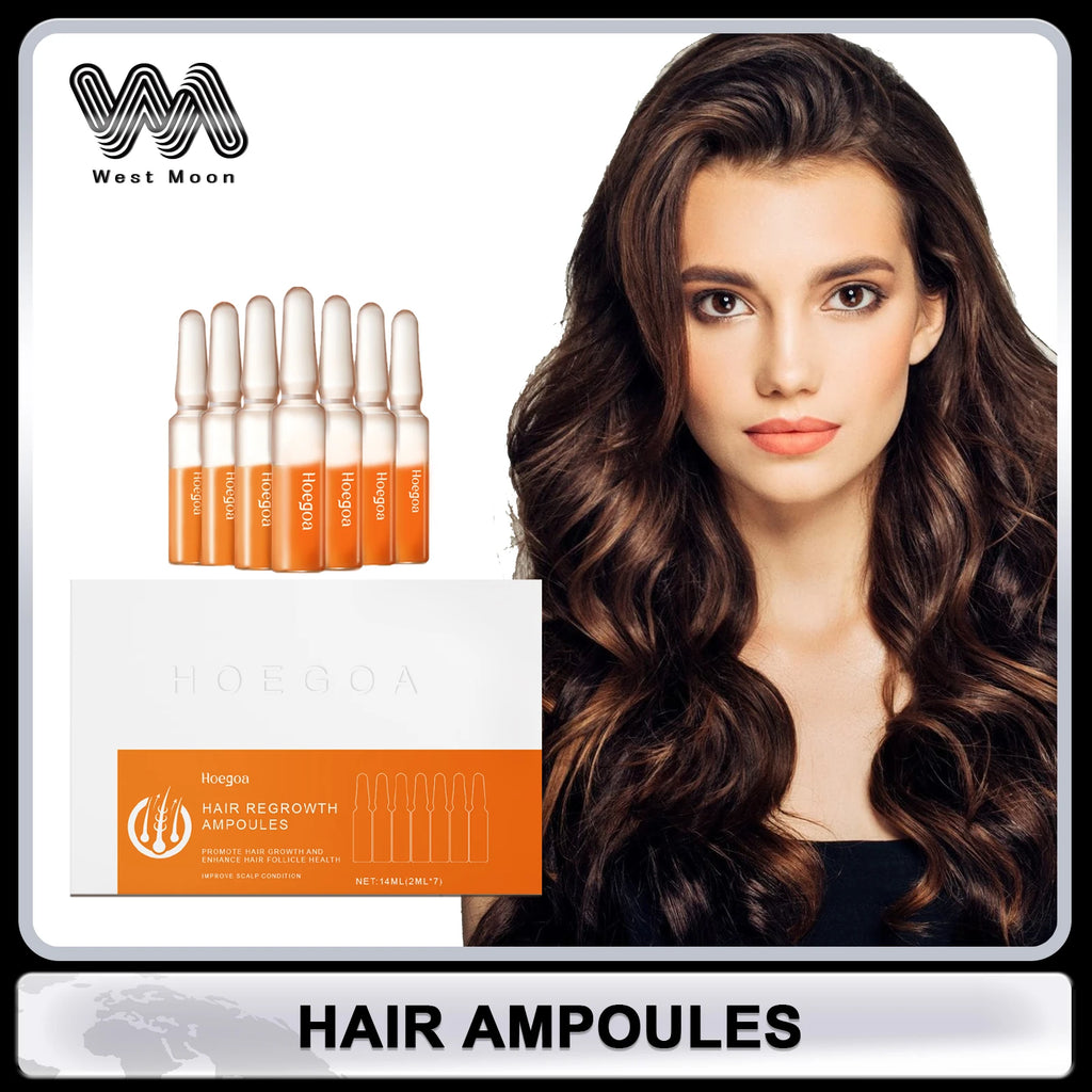 Hair Growth Ampoules Regrowth anti Hair Loss Repair Split End Dry Damaged Hair Essential Oil Nourishing Scalp Portable Hair Care