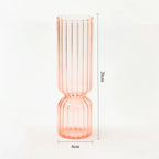 Nordic Striped Retro Glass Vase