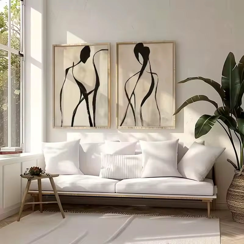 Abstract Minimalist Canvas Wall Art Set