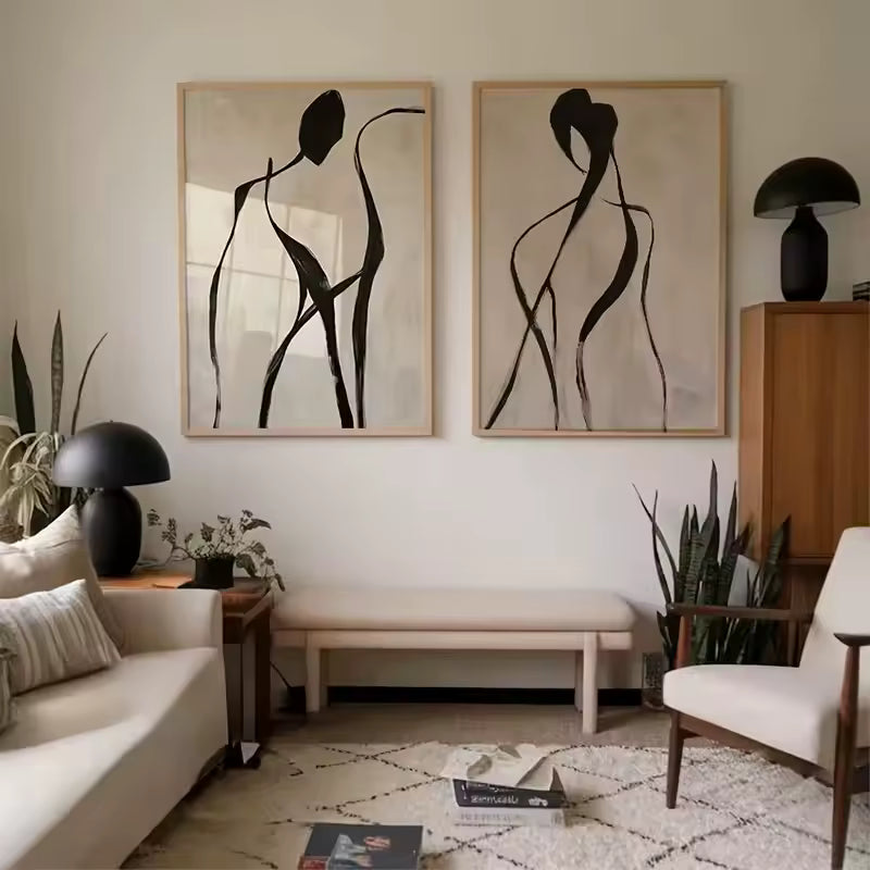 Abstract Minimalist Canvas Wall Art Set