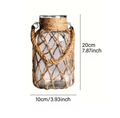 Vintage Bohemian Glass Vase | Handwoven Pocket Design