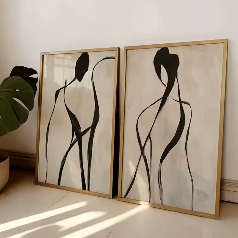 Abstract Minimalist Canvas Wall Art Set