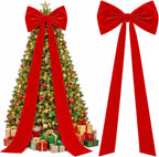 xtra Large Christmas Tree Topper Bow, 118x28