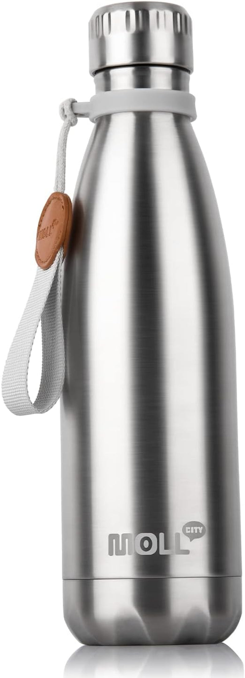 17Oz Stainless Steel Water Bottle,Double Walled Vacuum Leakproof,Silver | Cola Shape Vacuum Insulated Stainless Steel Water Bottle, Double Walled Design for Sports, School & Daily Outdoor Use
