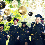 Black and Gold Confetti Balloons,50Pcs 12In,Latex,Party Decor