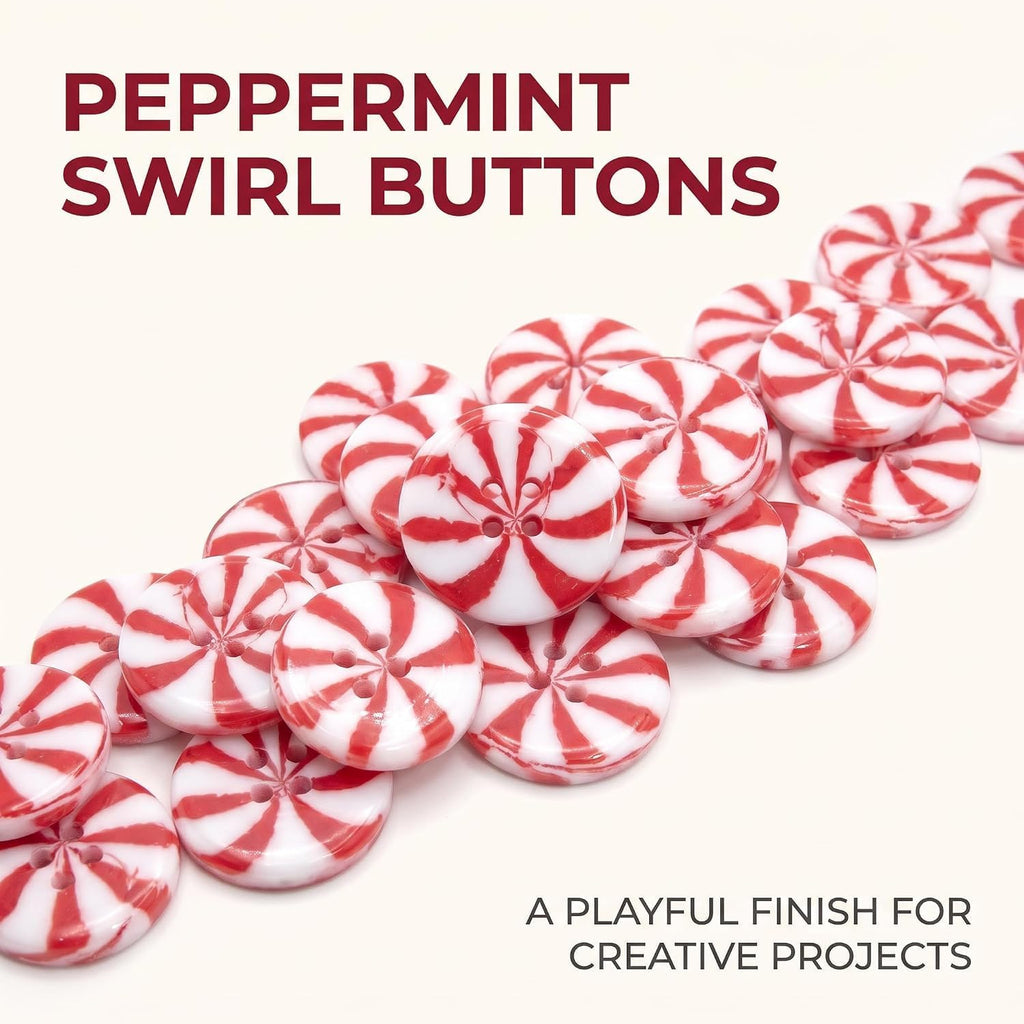 50 Pcs Red White Resin Christmas Xmas Sewing Buttons round Sewing Buttons Craft Decorative for Clothing, Fasteners, Buttons, Decorations