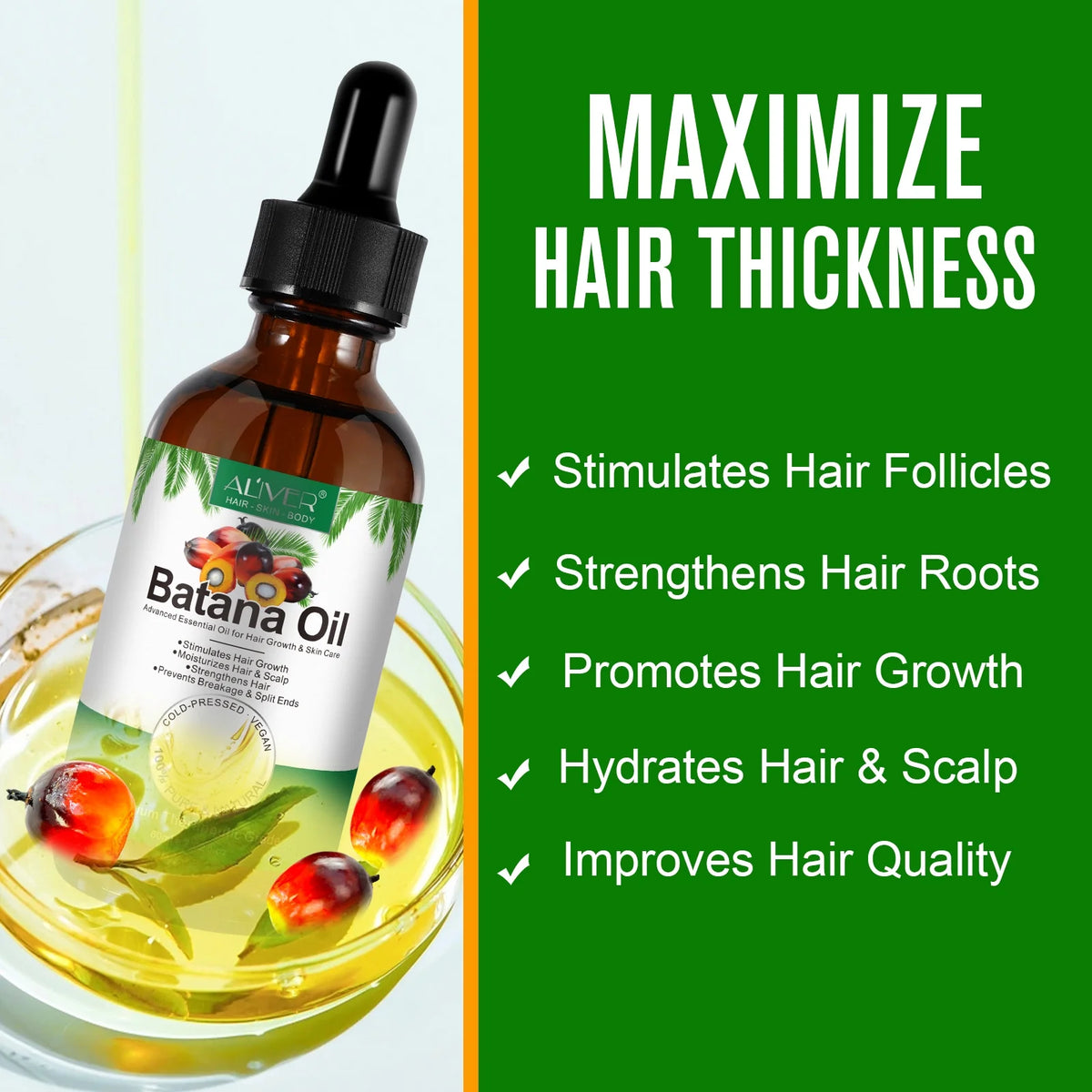 Batana Oil for Hair & Skin Care,100% Pure & Natural Batana Oil & Raw Batana Oil Hair Mask Set for Nourish & Moisturize Hair and Scalp