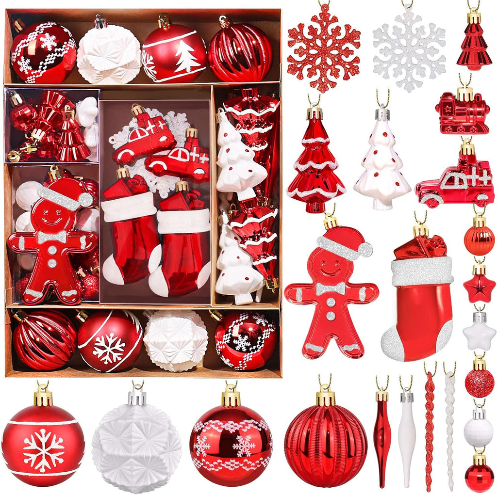 71 Count Christmas Ball Ornaments for Holiday Decor