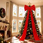 Extra Large Christmas Tree Topper Bow, 118X28 Giant Bow for Christmas Tree