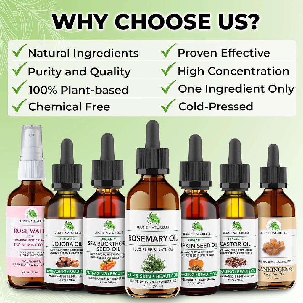 Rosemary Oil for Hair Care & Growth, 100% Pure, Natural, Therapeutic Grade