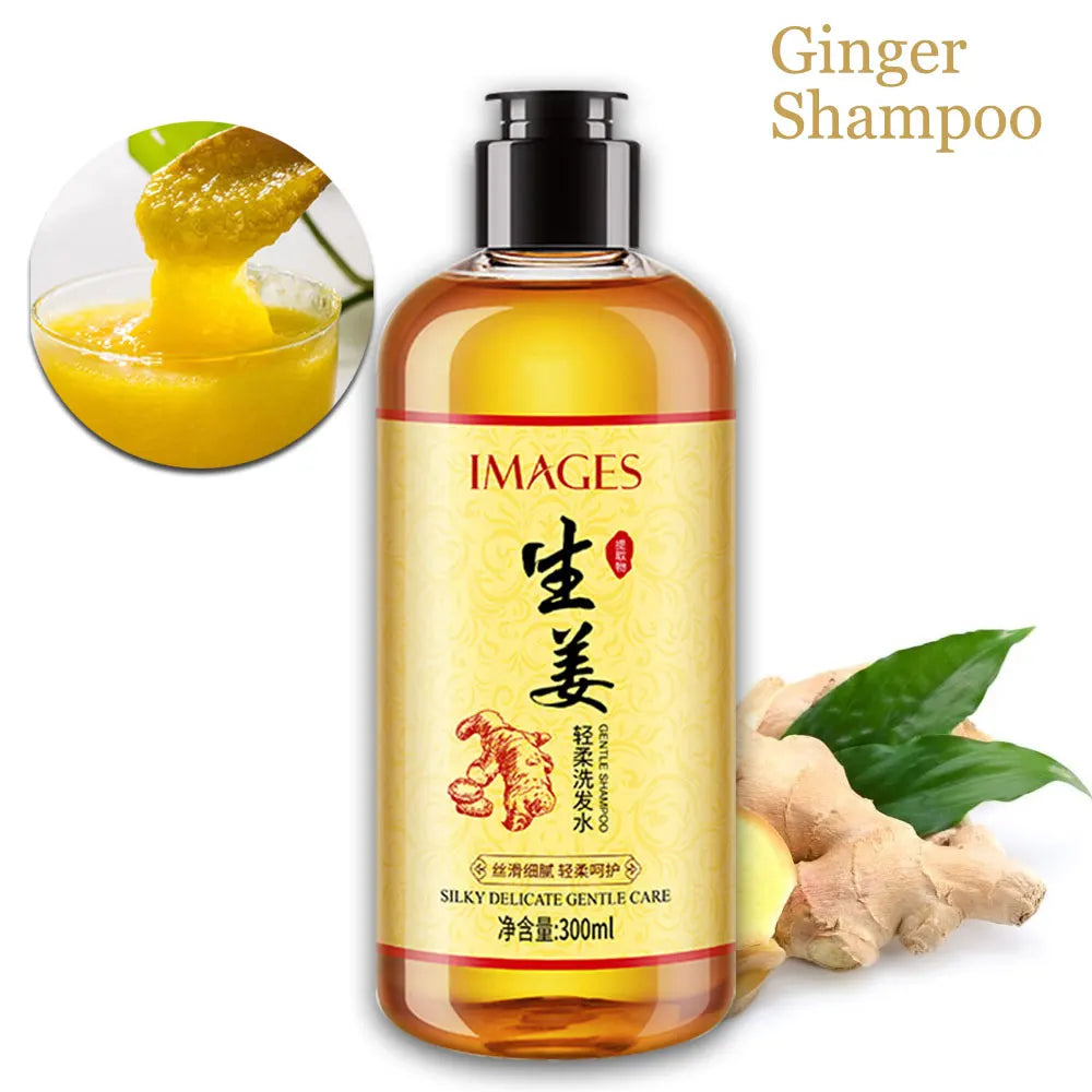Chinese Formula Ginger Shampoo for anti Hair Loss Fast Growth Hair Grow Thicker Dense Control Hair Oil Treatment Dandruff 300Ml