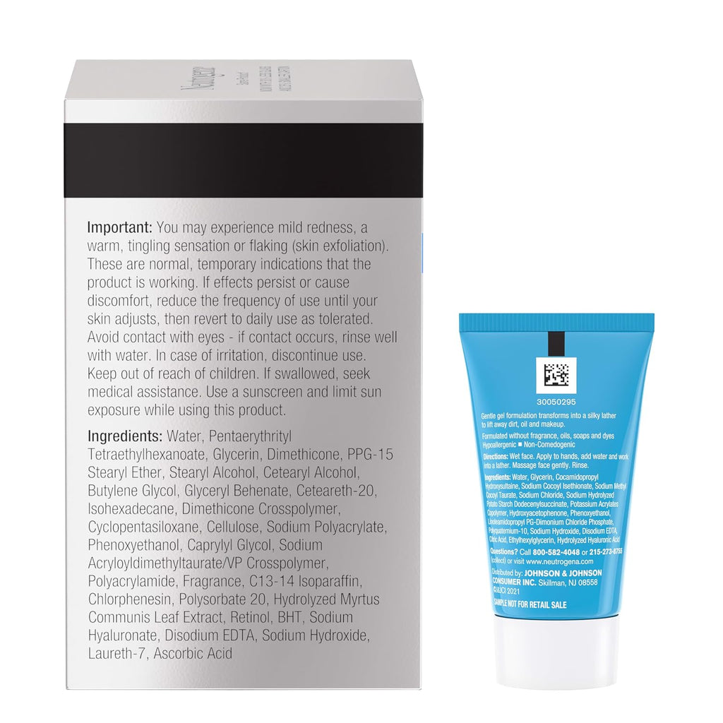 Neutrogena Rapid Wrinkle Repair Retinol Face Moisturizer + Trial Cleanser