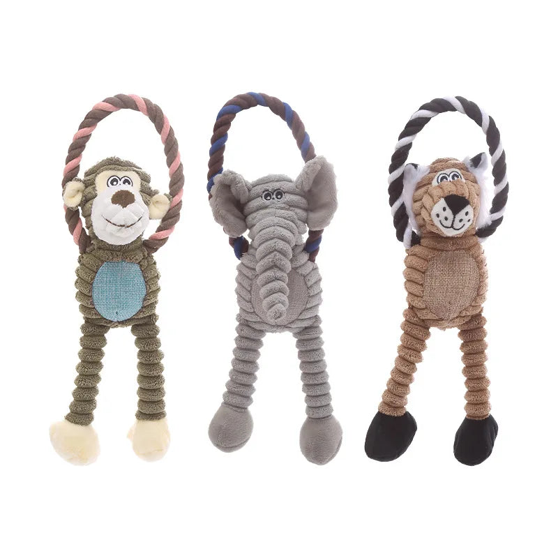 Plush Bone Squeaky Dog Toy