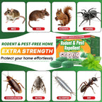 Rodent Mole Repellent Indoor Outdoor - 32 Packs Peppermint Essential Oil Extra Strength for Mice Rat Mouse Bug Spider Roach Repellent Pouches, Moth Balls Pest Control Natural Home Safe