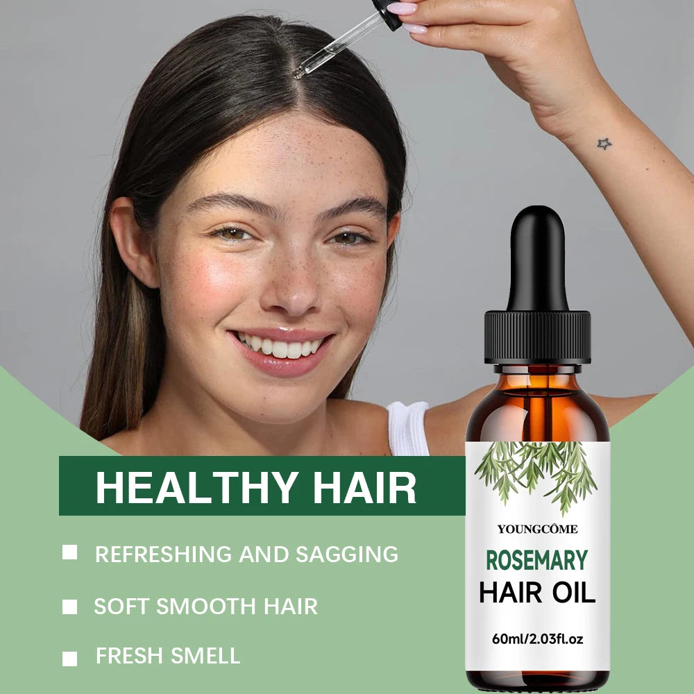 Rosemary Dense Hair Essential Oil Repair Hairs Damage Prevent Hair Loss Promotes Hair Growth Fights Dandruff Dry Scalpadds Shine