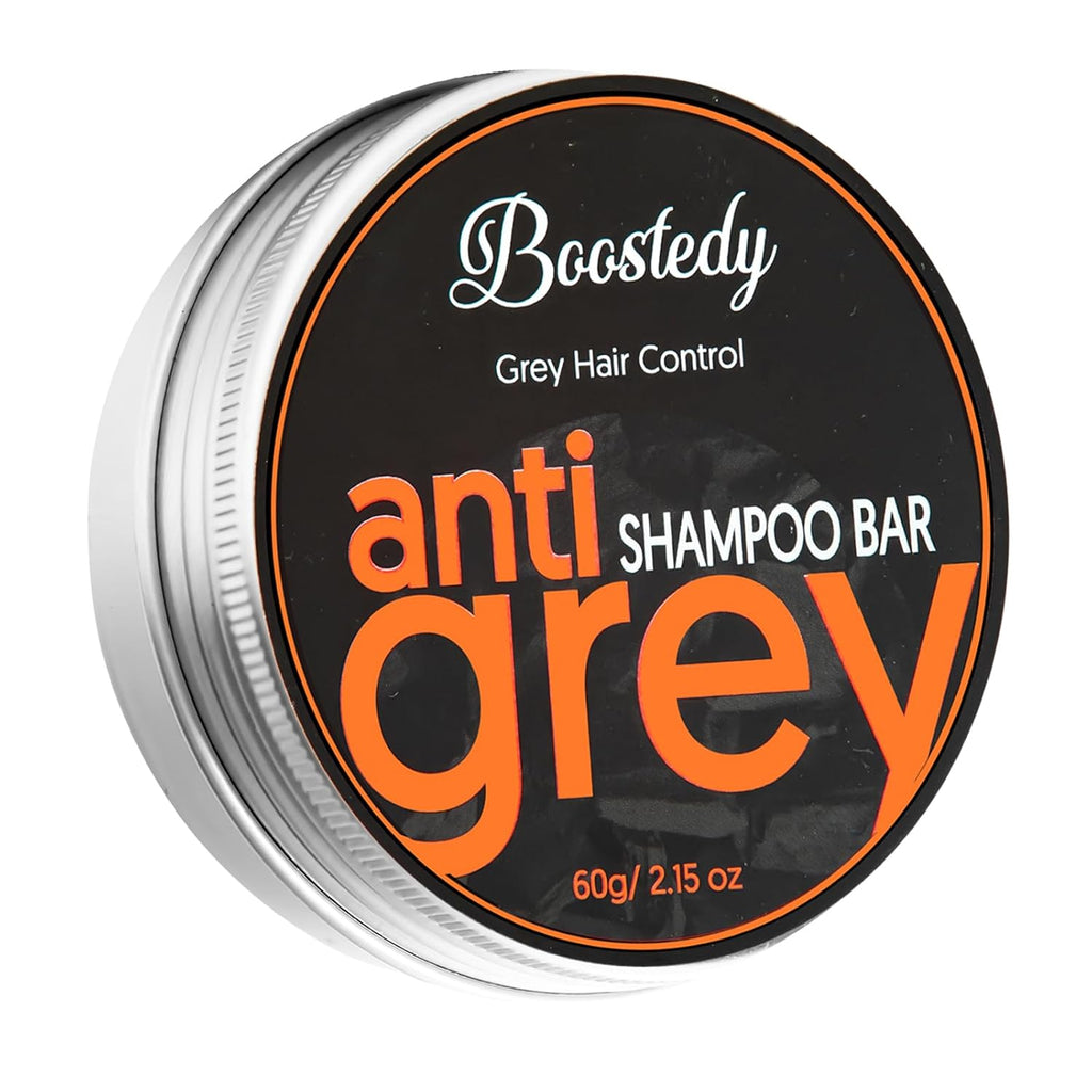 Anti Grey Hair Shampoo Bar - Conceals Grey Hair & Darkens Naturally - Reverse Gray Hair, Natural Moisturizing & Extra Strength Scalp Revitalizer - Solid Shampoo for Shiny, Healthy Hair, 2.15 Oz
