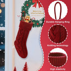 Christmas Stockings 18" Knitted Stocking Christmas Decorations