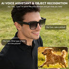AI Smart Glasses with Camera,8Mp Camera Glasses,1080P Anti-Shake Video Recording Glasses, Real Time Translation,Ai Voice Assistant,Object Recognition,Bluetooth Sunglasses for Men Women (Photochromic)