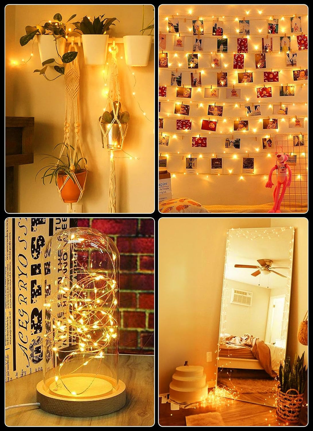 Fairy Lights Battery Operated with Remote, 66FT 200LED String Light