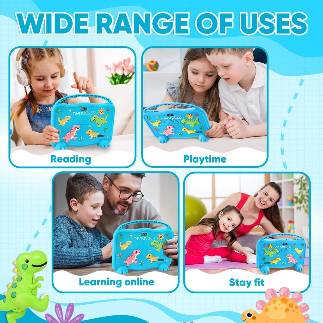 Kids Tablet 7 Inch Tablet for Kids Android 15, 8GB +32GB ROM (Blue)