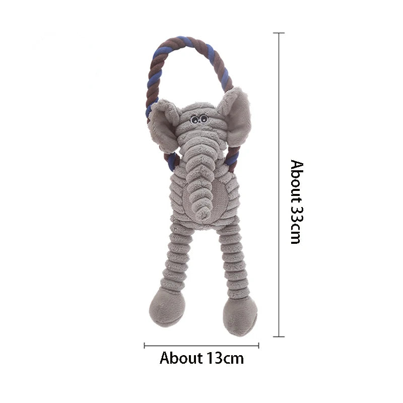 Plush Bone Squeaky Dog Toy