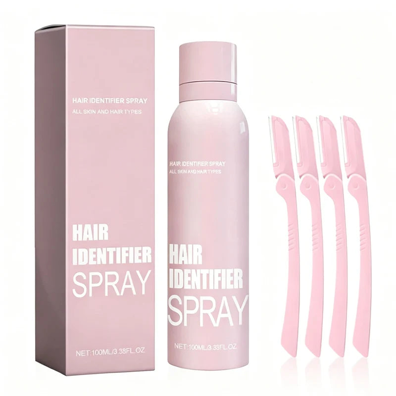 Hair Identifier Spray for Face Shaving, Skin Body Hair Identifying Spray,Moisturizing and Skin Care Set