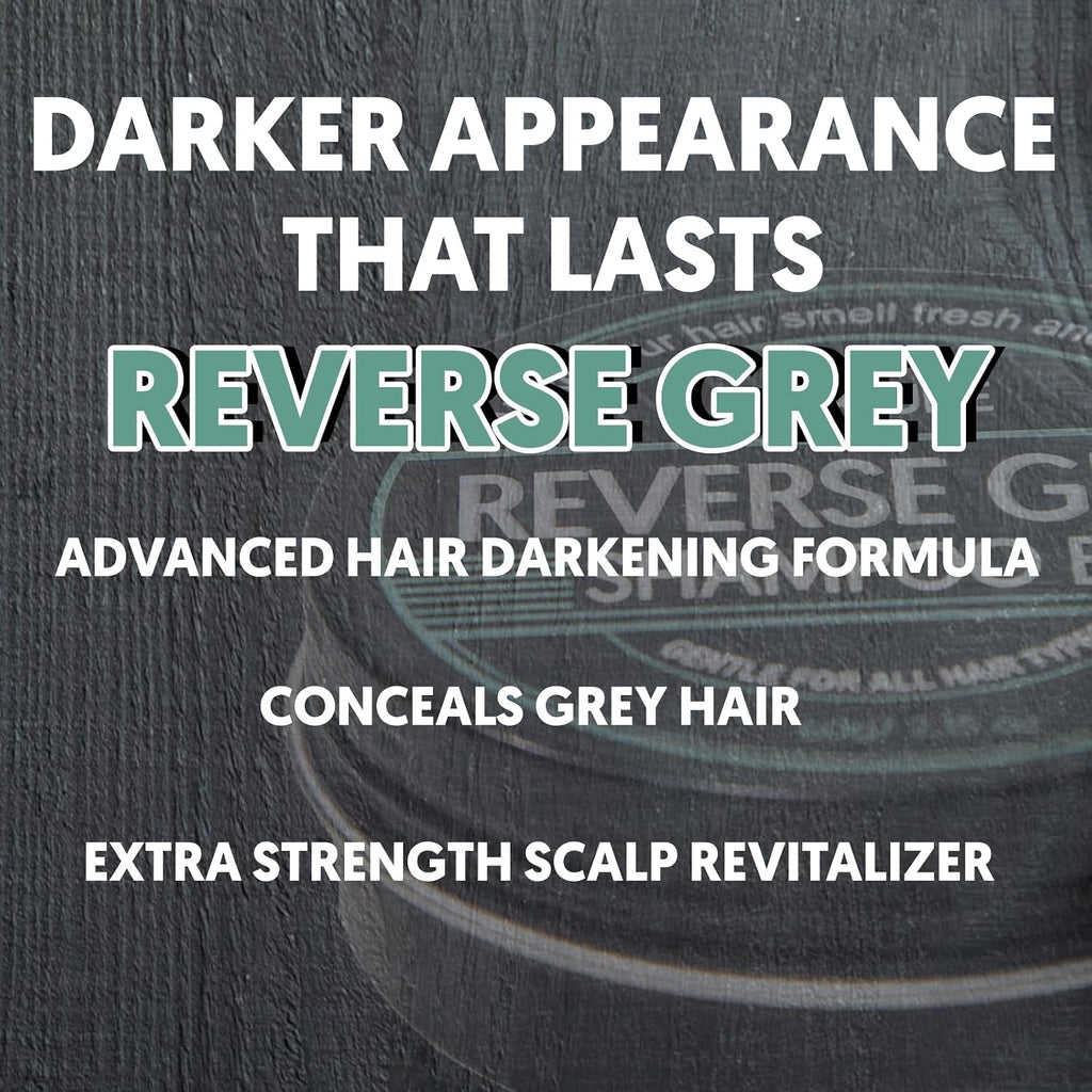 Reverse Grey Hair Shampoo Bar - Gray Hair Coverage, Hair Darkening Compressed Shampoo Bar, White Hair Coverage, Restore Shiny Hair, 2.15 Oz