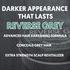 Reverse Grey Hair Shampoo Bar - Gray Hair Coverage, Hair Darkening Compressed Shampoo Bar, White Hair Coverage, Restore Shiny Hair, 2.15 Oz