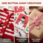 50 Pcs Red White Resin Christmas Xmas Sewing Buttons round Sewing Buttons Craft Decorative for Clothing, Fasteners, Buttons, Decorations