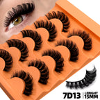 5 Pairs Fluffy Eyelashes 8D Volume False Lashes Russian Strip Lashes Extensions Thick Soft Curly Fake Lashes Makeup