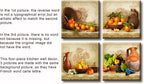 Vintage Fruit Canvas Wall Art Decor, 4-Piece Rustic Kitchen Set 12X12In | Fade-Resistant Waterproof Canvas,Solid Wood Inner Frame,Pre-Installed Hooks,Seamless Nails Included,Easy Wipe-Clean Surface