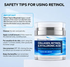 Retinol Collagen & Hyaluronic Acid Moisturizer for Face & Neck, anti Aging Cream, Hydrating Cream for Women & Men, 1.7 Fl Oz
