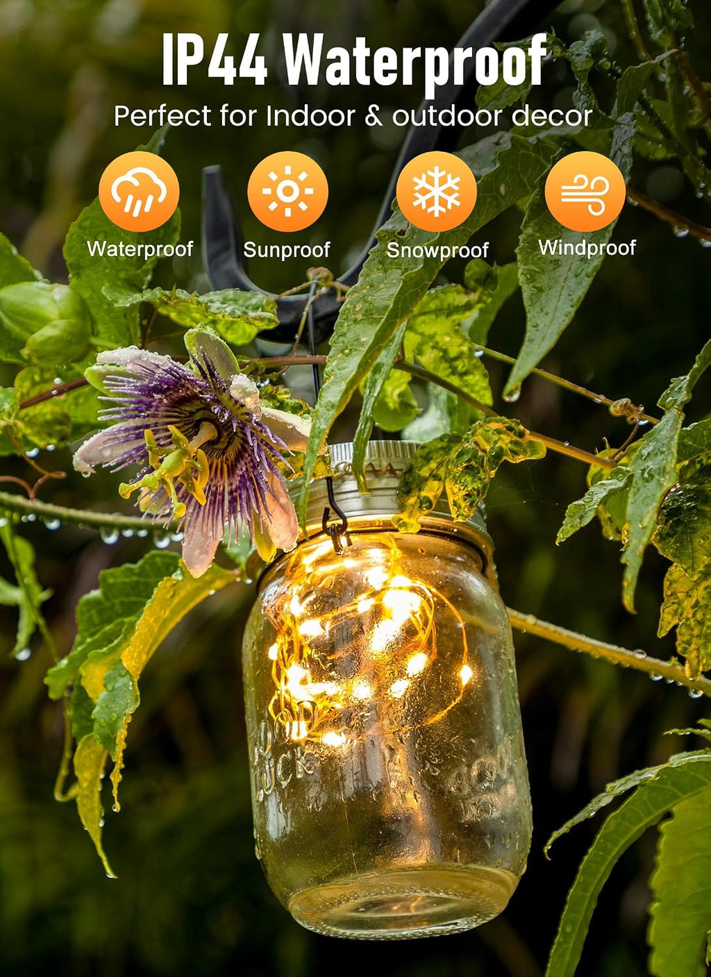 Fairy Lights Battery Operated with Remote, 66FT 200LED String Light