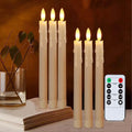 6 Pack Flameless Taper Candles with Remote and Timer